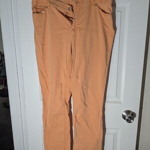Peach Straight-Leg Pants